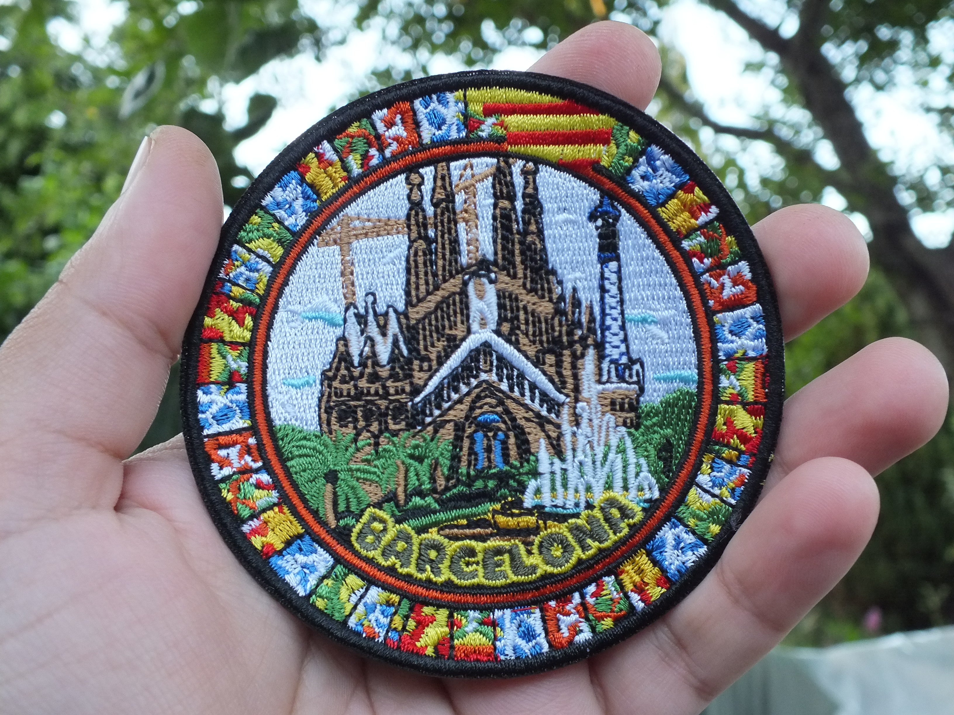 Embroidered Barcelona Patch Sagrada Família Spain Souvenir Barcelona Landmark Patch Spain Travel Patch Barcelona Gift Patch Collector
