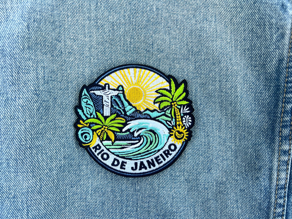 Iron On Brazil Travel Patch Sew On Rio Janeiro Applique DIY Travel Jacket Hook Loop Patch World City Vacation Souvenir America Sew On Patch