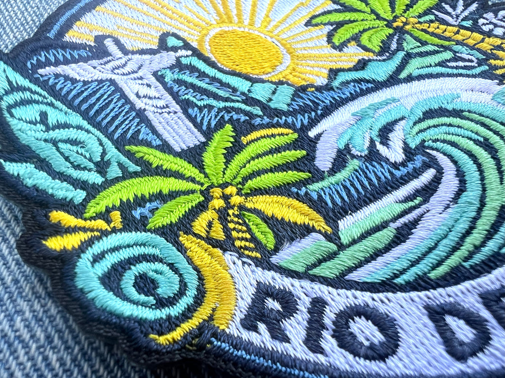 Iron On Brazil Travel Patch Sew On Rio Janeiro Applique DIY Travel Jacket Hook Loop Patch World City Vacation Souvenir America Sew On Patch