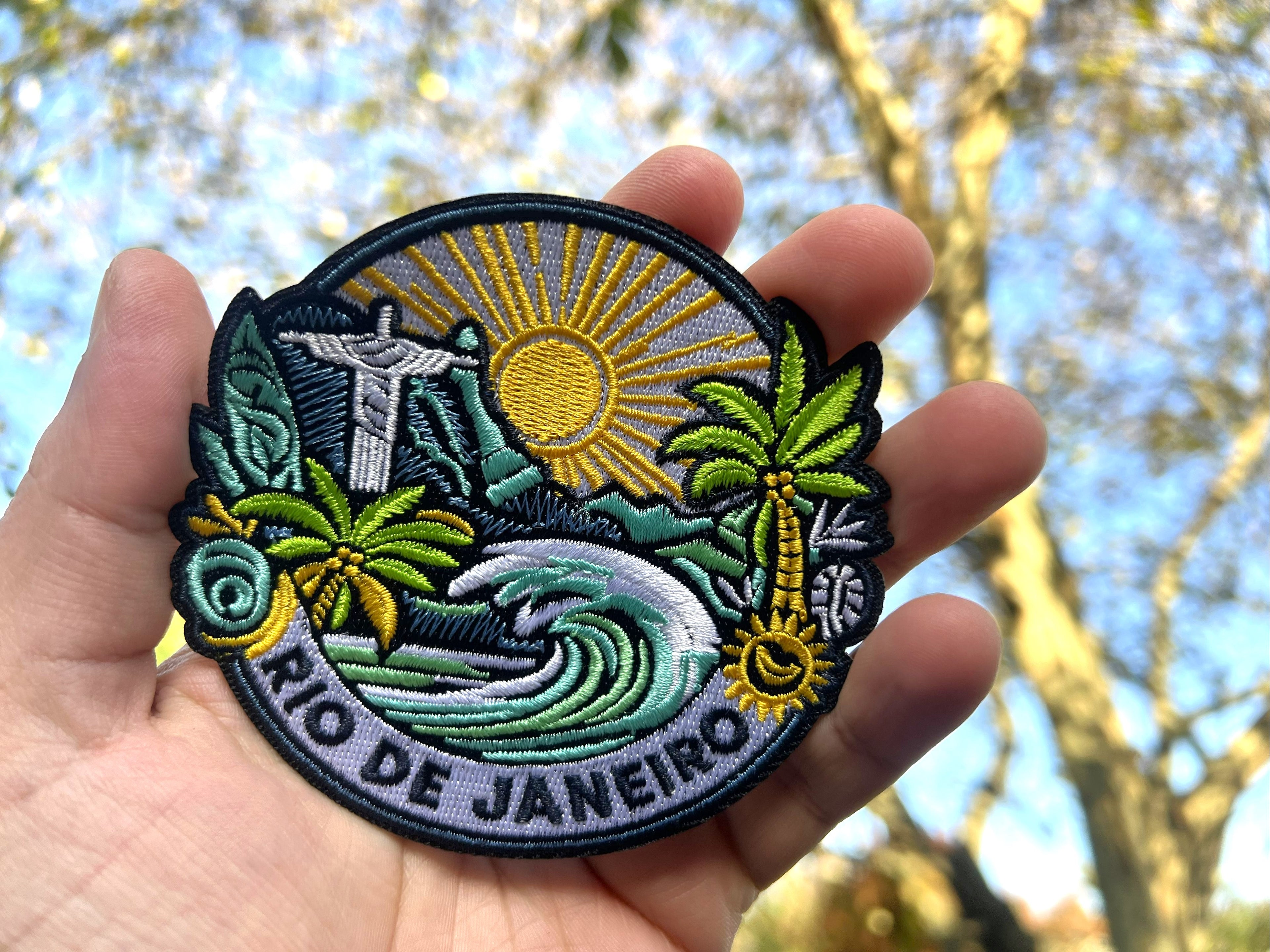Iron On Brazil Travel Patch Sew On Rio Janeiro Applique DIY Travel Jacket Hook Loop Patch World City Vacation Souvenir America Sew On Patch
