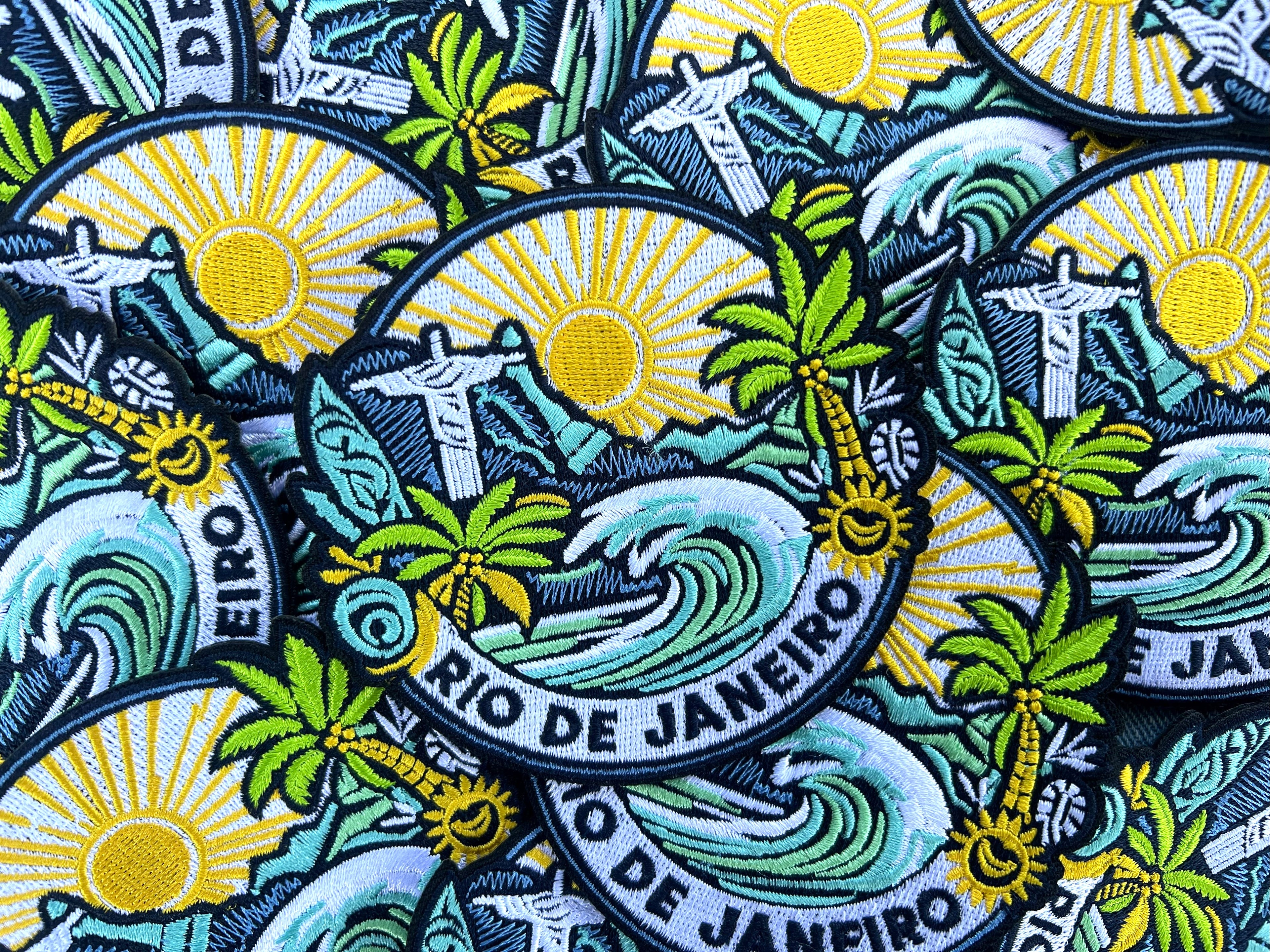 Iron On Brazil Travel Patch Sew On Rio Janeiro Applique DIY Travel Jacket Hook Loop Patch World City Vacation Souvenir America Sew On Patch
