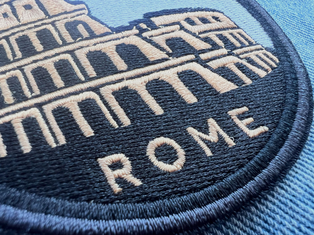 Rome Travel Patch Iron On Colosseum Embroidered Patch Sew On Italy Travel Keepsake Gift for Traveler Paris Sew On Jacket Patch