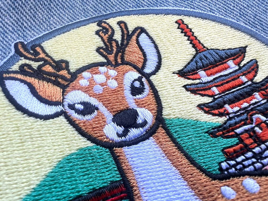 Nara Travel Patch Japanese City Iron On Applique Tokyo Keepsake Summer Vacation Souvenir Travel Jacket Hook and Loop Patch Osaka Travel Gift