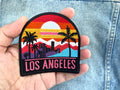 LA Travel Patch Embroidered America City Applique USA Gift for Traveler Route 66 Iron On Patch New York Hook and Loop Patch Keepsake