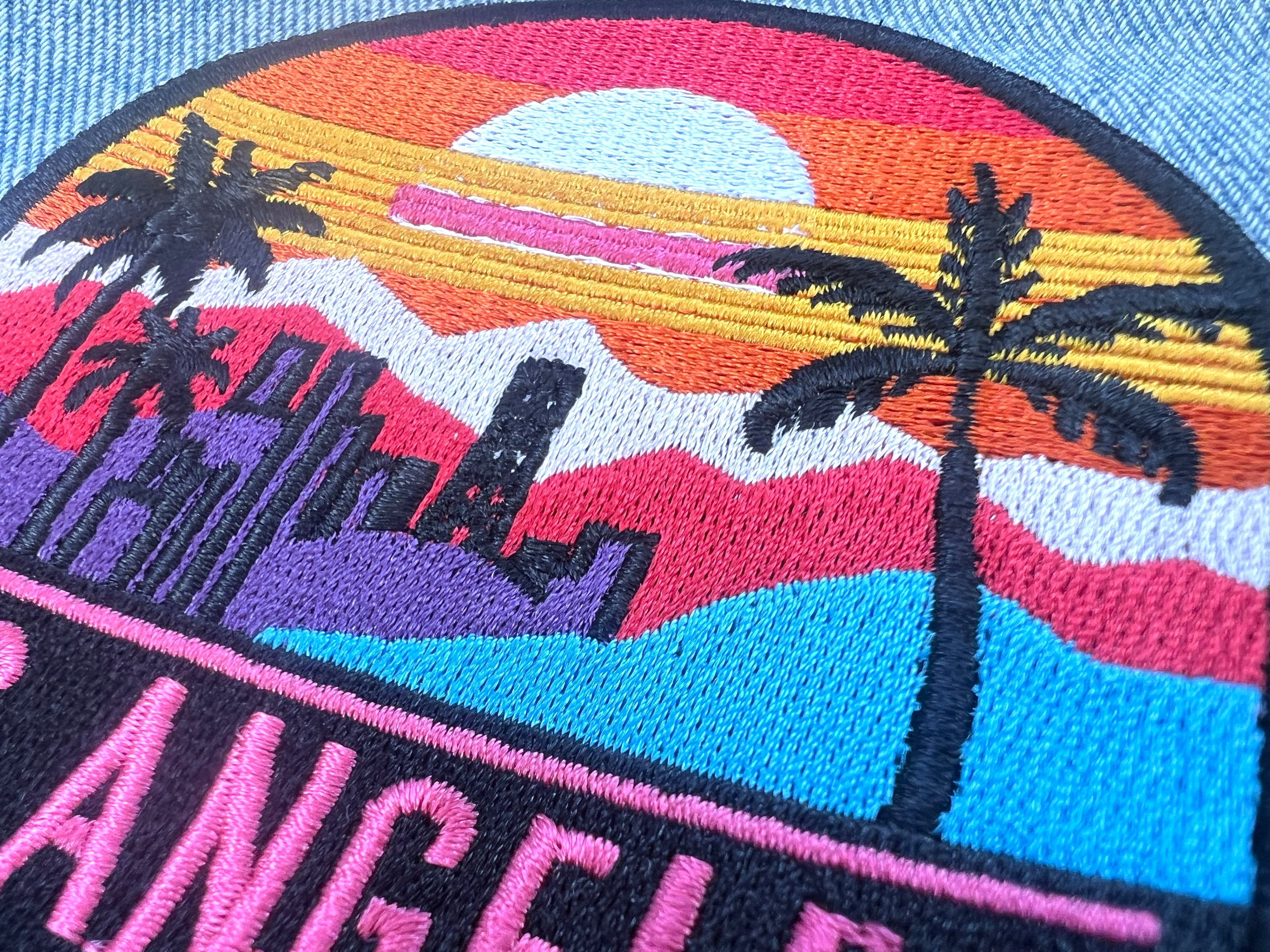 LA Travel Patch Embroidered America City Applique USA Gift for Traveler Route 66 Iron On Patch New York Hook and Loop Patch Keepsake