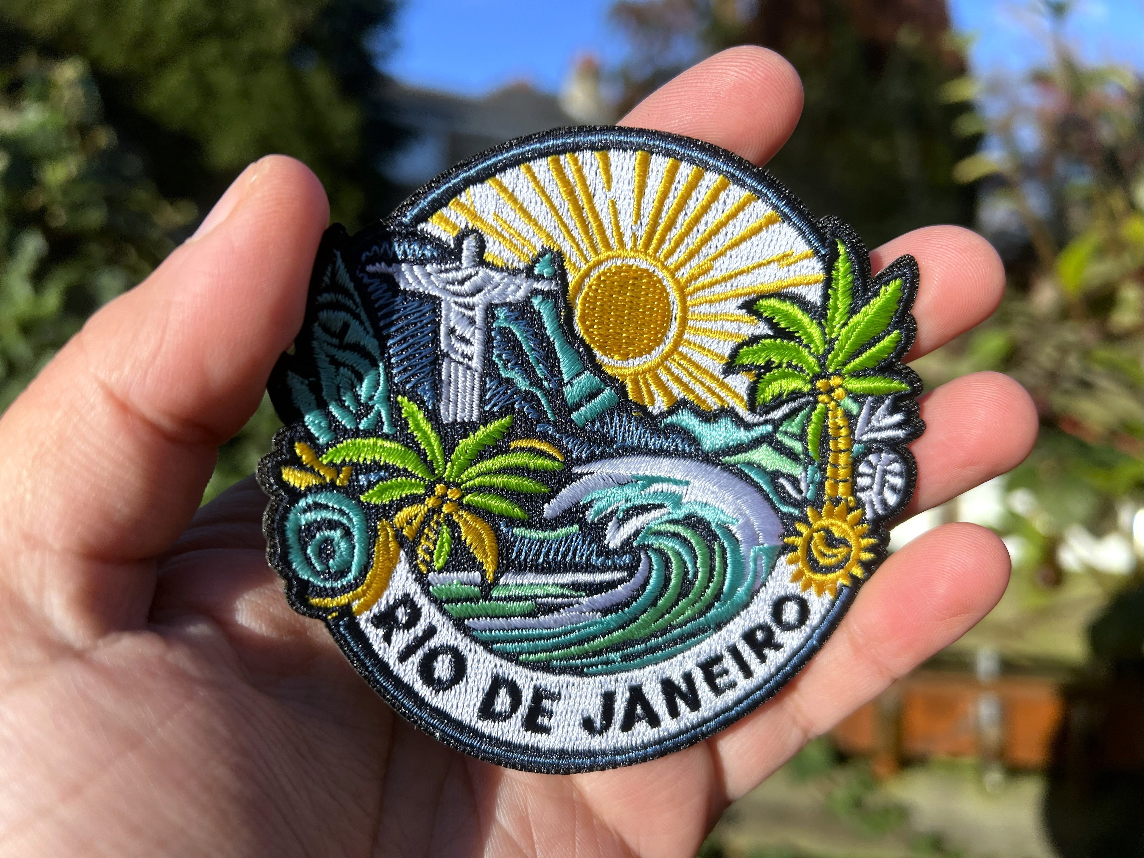 Iron On Brazil Travel Patch Sew On Rio Janeiro Applique DIY Travel Jacket Hook Loop Patch World City Vacation Souvenir America Sew On Patch