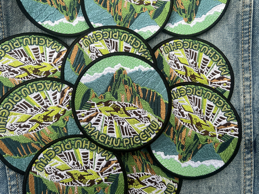 Iron On Peru Travel Patch Embroidered Machu Picchu Patch Sew On Travel Jacket Patch Wonder of World Travel Keepsake Hook and Loop Travel