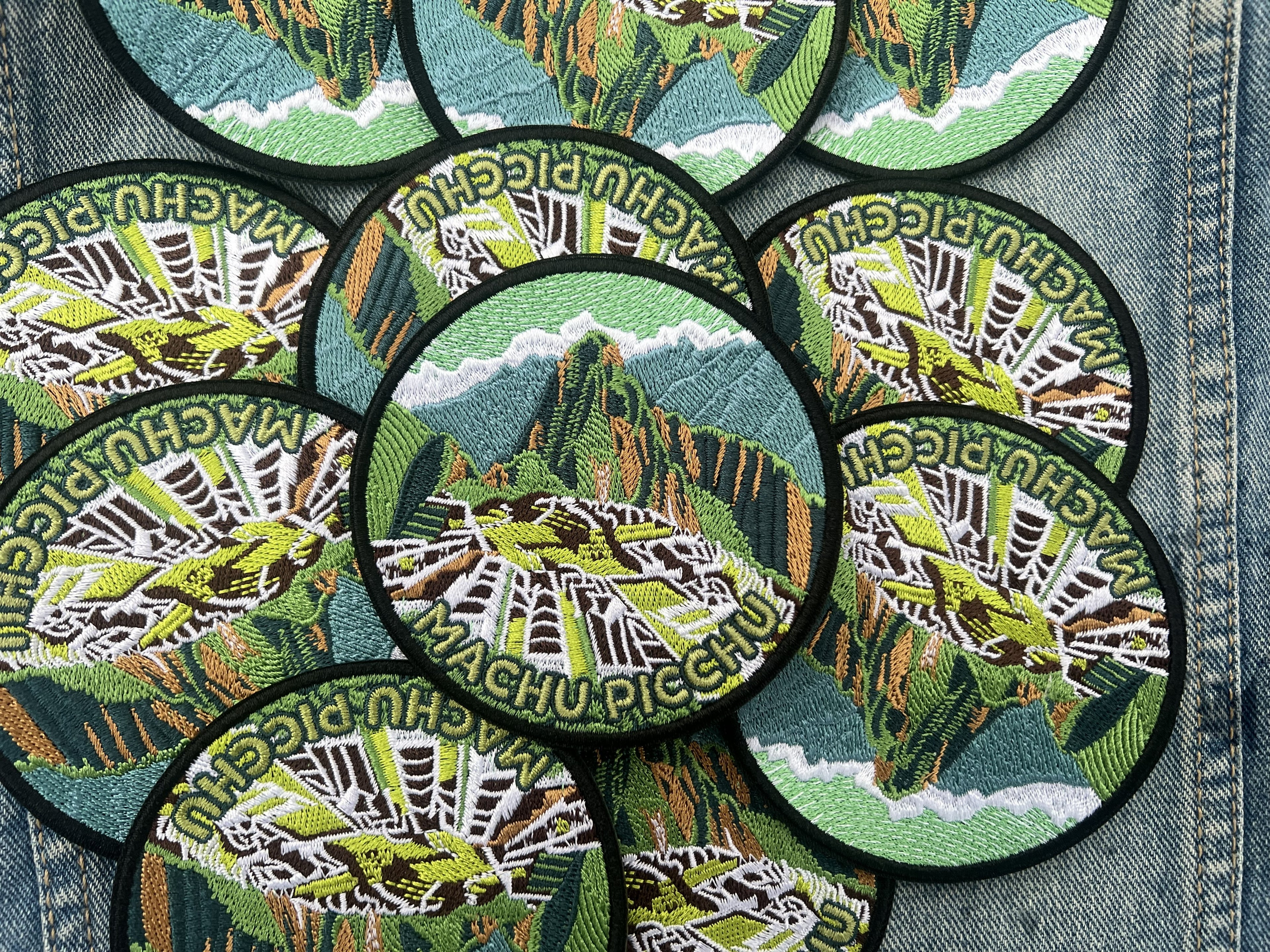 Iron On Peru Travel Patch Embroidered Machu Picchu Patch Sew On Travel Jacket Patch Wonder of World Travel Keepsake Hook and Loop Travel