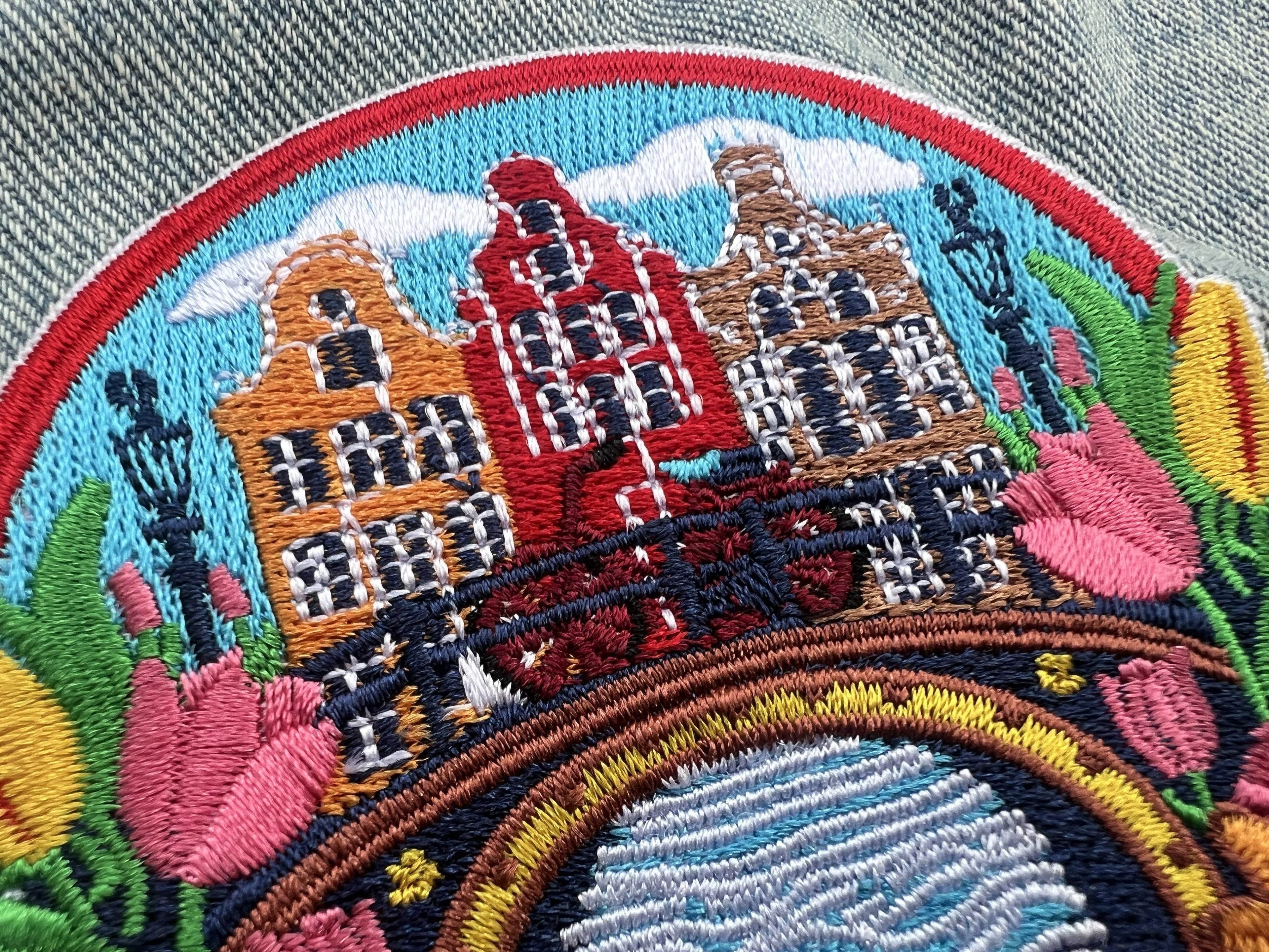 Amsterdam Travel Patch Iron On Embroidered Travel Jacket Patches Cute Travel Accessory Netherlands Sew On Keepsake Gift for Traveler