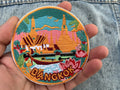 Thailand Travel Patch Embroidered Iron On Bangkok Travel Keepsake Gift for Traveler Cute Sew On Travel Patches Hook Loop Travel Accessory