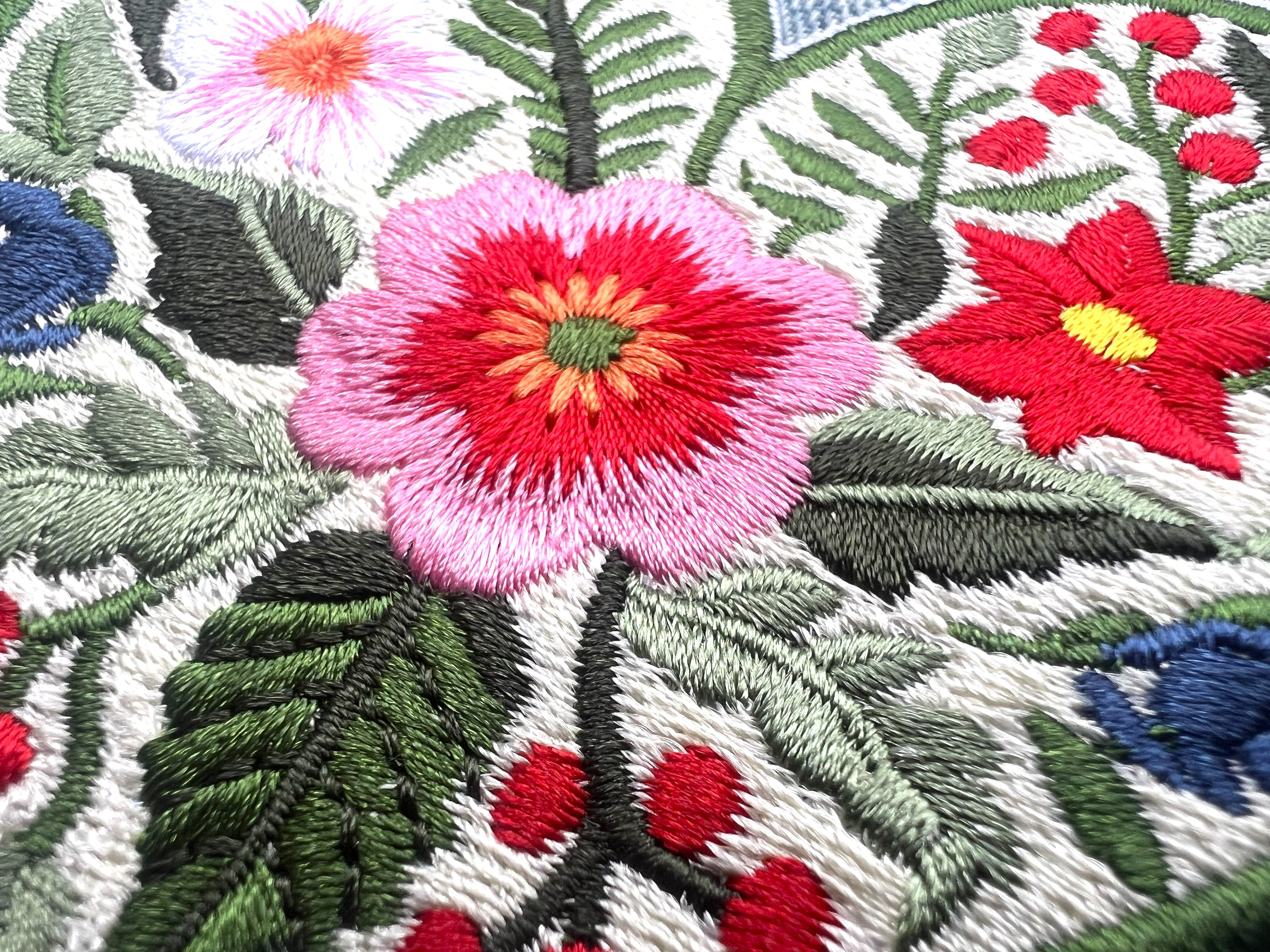 Romantic Iron On Patch Floral Heart Embroidered Design Cute Heart Iron On Patch Colorful Floral Embroidery Love Patch Sew On Flower Patches