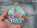 Ulm Germany Patch Embroidered Cathedral City Badge Sew On Backpack Patch Iron On Travel Patches for Bags Cute City Patch Gift for Her