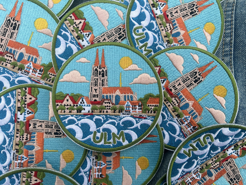 Ulm Germany Patch Embroidered Cathedral City Badge Sew On Backpack Patch Iron On Travel Patches for Bags Cute City Patch Gift for Her