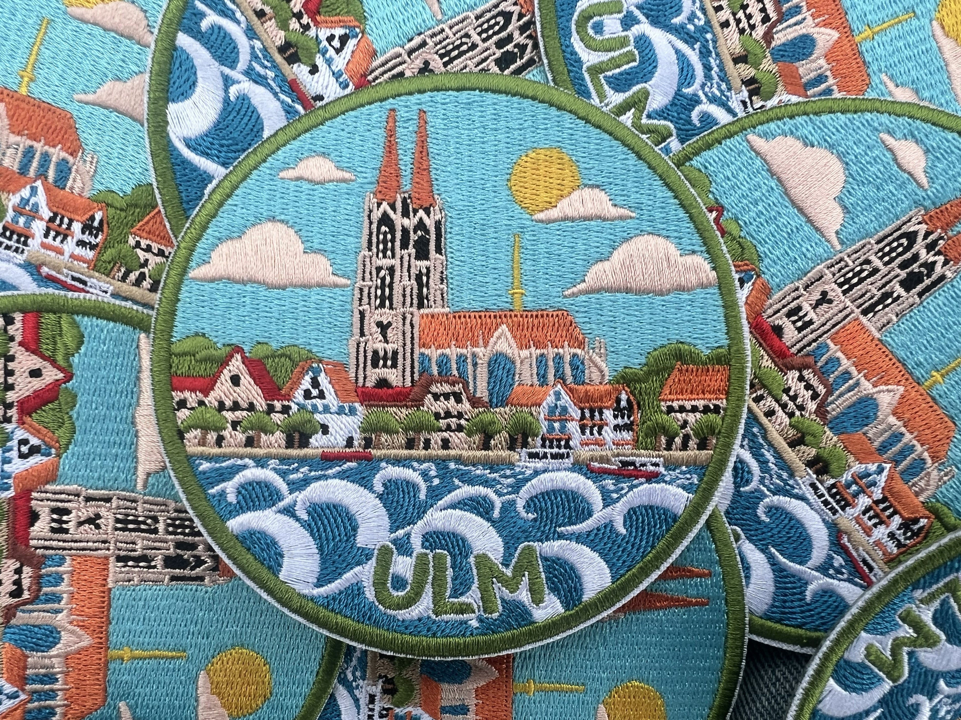 Ulm Germany Patch Embroidered Cathedral City Badge Sew On Backpack Patch Iron On Travel Patches for Bags Cute City Patch Gift for Her