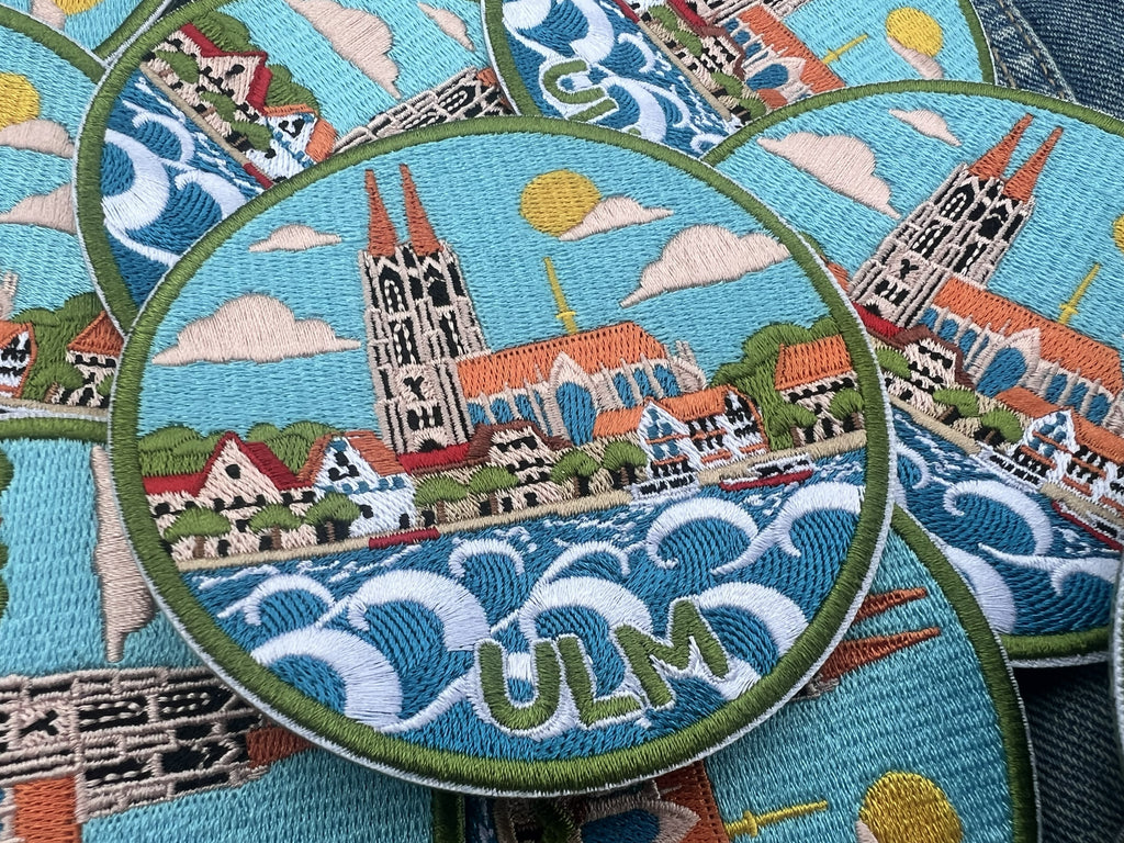 Ulm Germany Patch Embroidered Cathedral City Badge Sew On Backpack Patch Iron On Travel Patches for Bags Cute City Patch Gift for Her