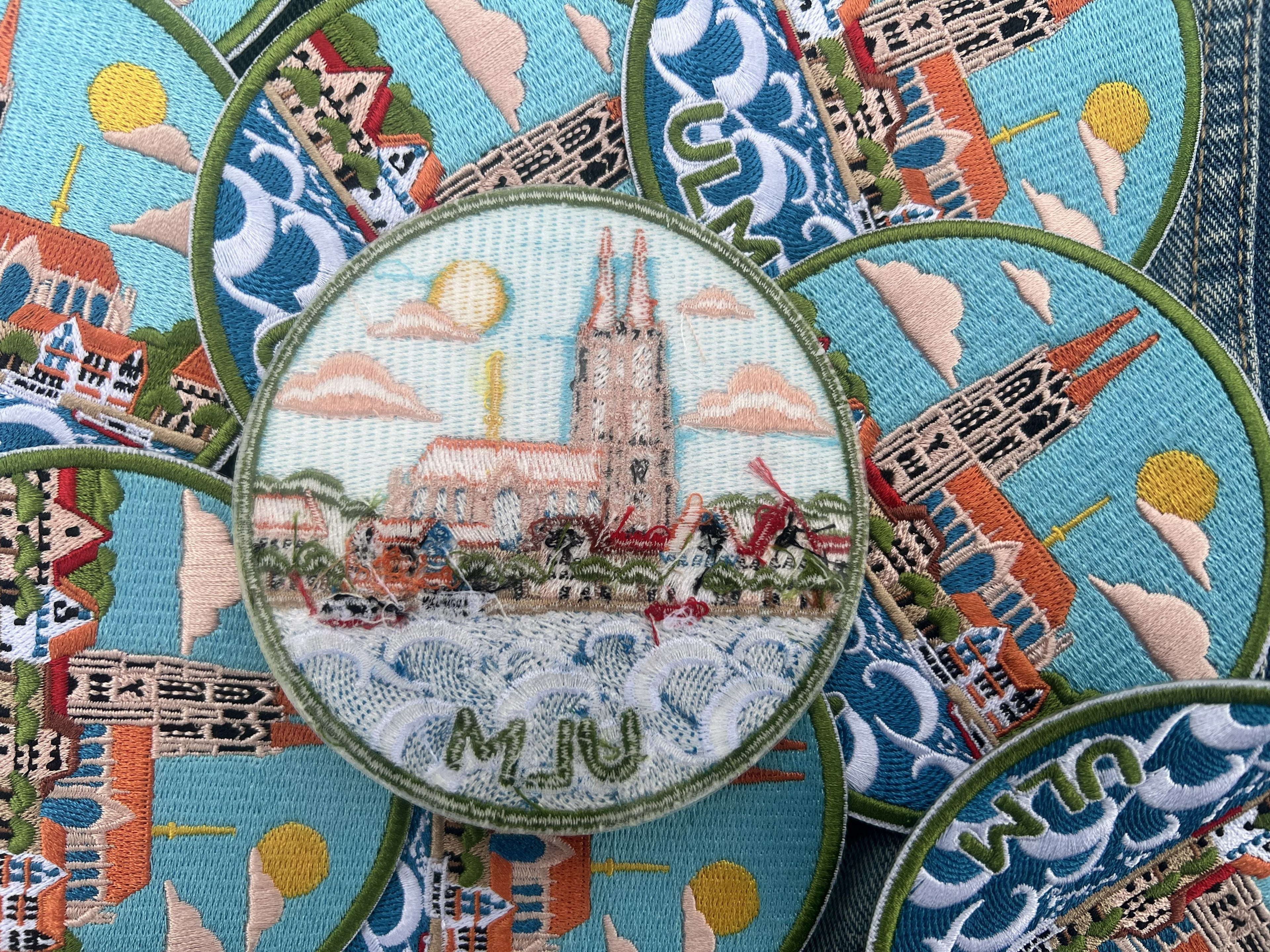 Ulm Germany Patch Embroidered Cathedral City Badge Sew On Backpack Patch Iron On Travel Patches for Bags Cute City Patch Gift for Her